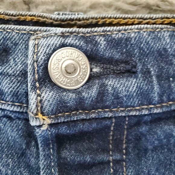 Levis Shorts Womens 31 Blue 501 High-Rise Cutoff Distressed Denim Jorts - Picture 12 of 13